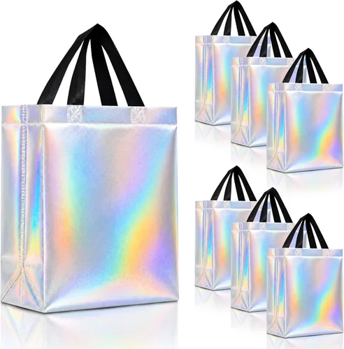 Miniatura 38 de Nush Nush Bolsas de regalo de color azul aguamarina de gran tamaño – Juego de 30 bolsas de regalo azul claro brillante con asas a granel – Bolsa