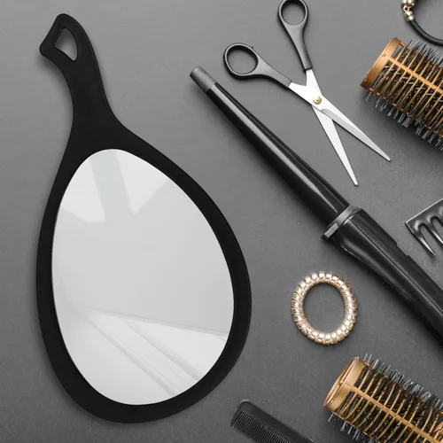 Miniatura 7 de Zadro Espejo de mano grande con asa, espejos de salón para estilistas, espejo de mano grande para maquillaje, para colgar en la pared
