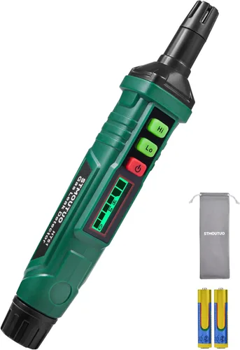 STMOUTUO Detector de fugas de gas para RV y hogar, detecta propano, metano y gases combustibles, 2 baterías incluidas (verde)