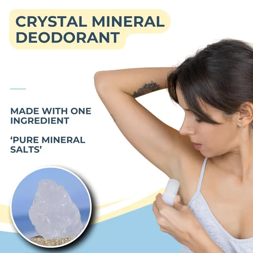 Miniatura 7 de SOMADA Desodorante de cristal en barra para mujeres y hombres, 4.25 onzas (4.23 oz), roca de sal de alumbre 100% natural, roca mineral sin perfume