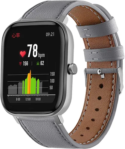 Miniatura 7 de Correa de reloj de cuero compatible con Amazfit Active 2/GTS 4 4mini 3 2 2e 2 mini >R 1.654 in y Bip 3/Bip 3 Pro/Bip U Pro/Bip/Bip Lite/Bip S/Bip S
