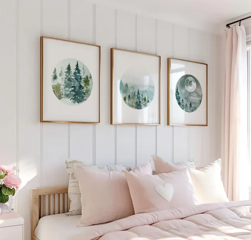 Miniatura 5 de Forest Landscape Art Prints - Nature Wall Decor - 8x10 - Set of 3 - Unframed
