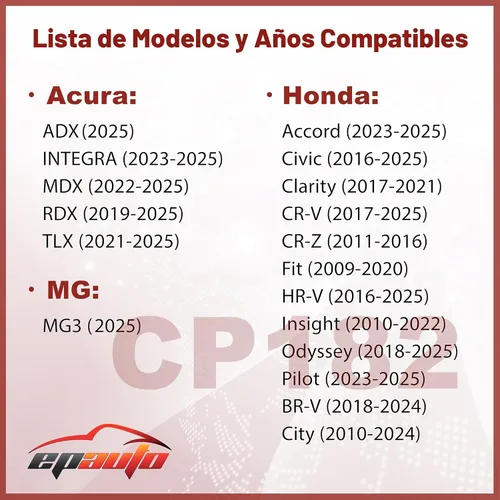 Miniatura 2 de EPAuto CP182 (CF11182) Filtro de aire de cabina de reemplazo para Honda Accord, Civic, CR-V, Fit, HR-V, Insight, Odyssey, Pilot, CR-Z, Clarity
