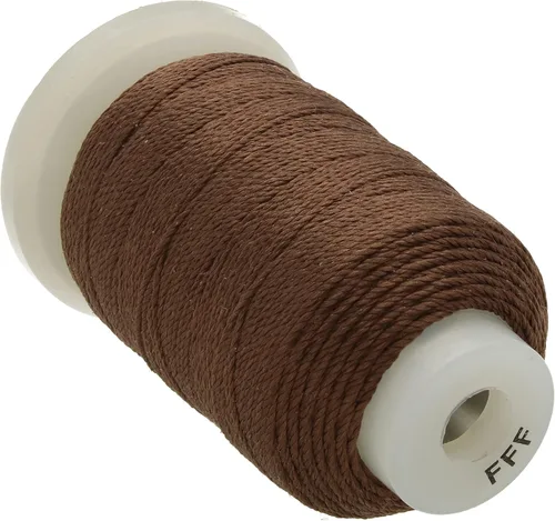 Miniatura 88 de The Beadsmith Cordón de seda pura – Castaño, tamaño E (0.325 mm/0.0128"), 200 yardas (600 pies), carrete de 1/2 onza