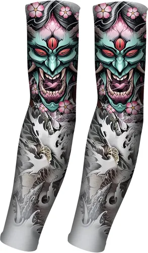 Mangas de protección solar UV para hombres y mujeres, manga de enfriamiento de compresión deportiva UPF 50+, regalo único de manga de tatuaje