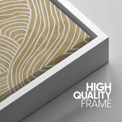 Miniatura 102 de SIGNWIN Lienzo enmarcado para pared, arte con pinceladas de flujo neutro en tonos beige abstractos, ilustraciones, arte moderno, decorativo