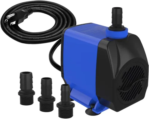 Knifel Bomba sumergible 1056GPH (4000L/H 85W) ultra silenciosa con protección contra sobrecalentamiento, cable de alimentación de 9.8 pies para