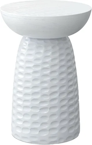 Miniatura 31 de SIMPLIHOME Boyd - Mesa auxiliar redonda de madera de mango maciza de 13 pulgadas de ancho x 18 pulgadas de alto, mesa de noche contemporánea hecha a
