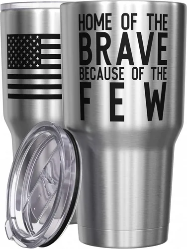 Miniatura 41 de We The People Holsters - Momma Bear - Vaso de café - Taza de viaje de café con bandera americana - Vaso grabado - Vaso termo doble - 30 onzas
