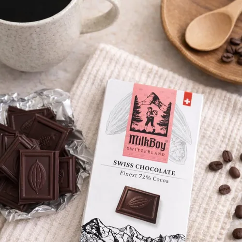 Miniatura 9 de Milkboy Swiss Extra Dark Chocolates - 85% cacao, fabricado en Suiza, sin lácteos, vegano, sin gluten, sin OMG, kosher, de cultivo sostenible