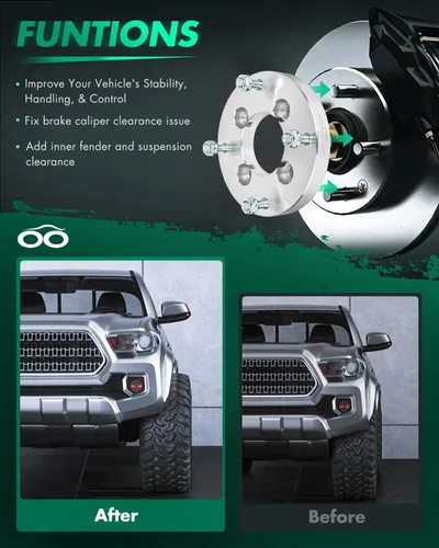 Miniatura 6 de SCITOO 2 adaptadores de rueda de 1 pulgada 4x110 a 4x156 de diámetro de 2.913 in, pernos de 12 x 1.25 y 4 lengüetas, adaptadores para Honda ATC250R