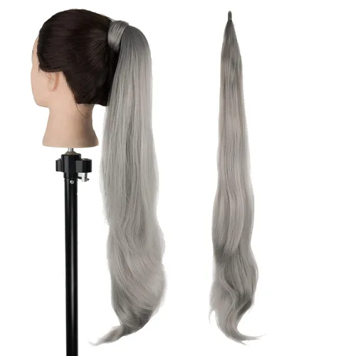 Miniatura 15 de IMISSU Extensión de pelo de cola de caballo flexible Colas de caballo Hairpieces (Piano Rubio Sucio)