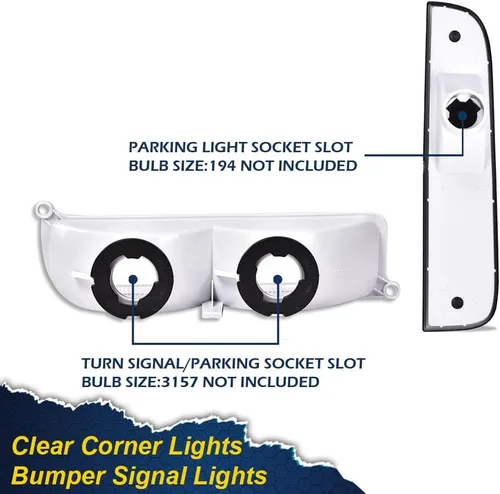 Miniatura 4 de G-PLUS Luces de esquina y luces de señal de parachoques compatibles con Jeep Cherokee XJ 1997-2001, 4 piezas