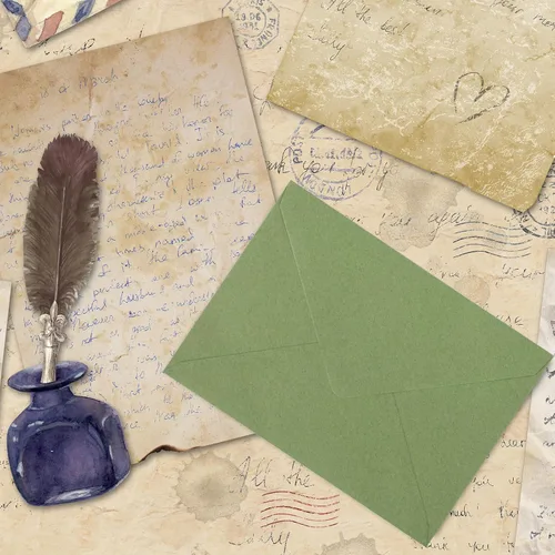 Miniatura 7 de Whaline Juego de 50 sobres de invitación A7, color verde salvia, sobres para tarjetas de felicitación, con solapa en V, fundas para tarjetas