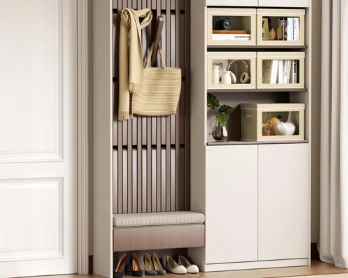 Miniatura 6 de Homsorout Contenedores de almacenamiento plegables con tapas, contenedores de almacenamiento apilables con ventana, paquete de 3 contenedores
