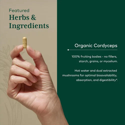 Miniatura 4 de GAIA HERBS PRO Cordyceps Mushroom - 60 Caps
