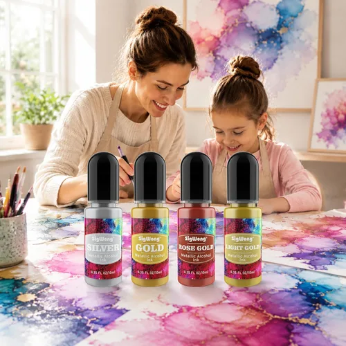 Miniatura 7 de Juego de tinta de alcohol, 24 botes de colores vibrantes, tinta de alta concentración a base de alcohol, pintura concentrada de resina epoxi tinte