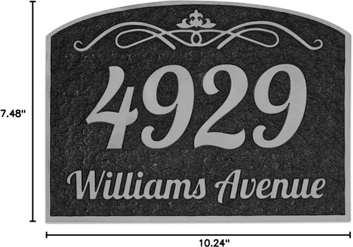 Miniatura 7 de 4929 Address Plaque (Plata)
