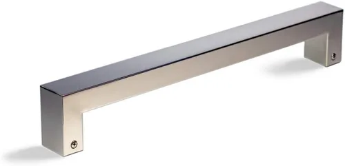 Manija de puerta delantera de acero inoxidable de 12 pulgadas, acabado cromado pulido, tirador de puerta moderno externo para puertas comerciales de