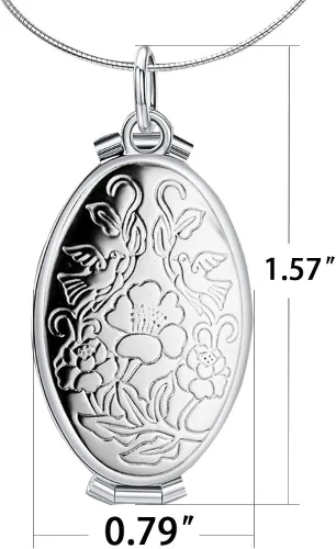 Miniatura 2 de Nanafast Collar con medallón de fotos expandible 4 fotos collares de cadena de fotos regalos conmemorativos para mujeres y niñas Metal Ágata
