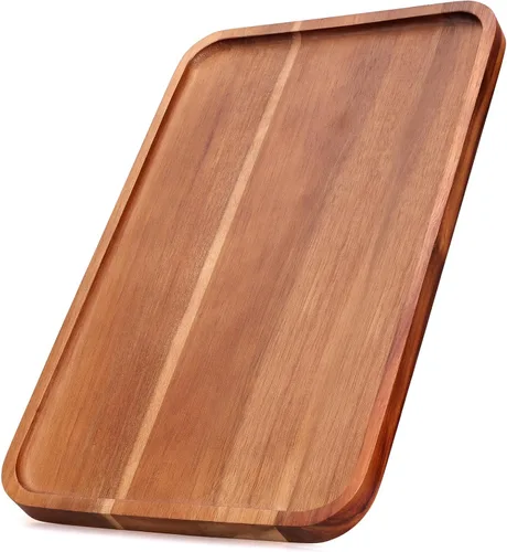 Miniatura 13 de Pequeñas Bandejas de Madera Rectangulares Mini Tablas de Charcutería Tablas de Servir de Madera de Acacia Decoración del Hogar Tabla de Queso Platos