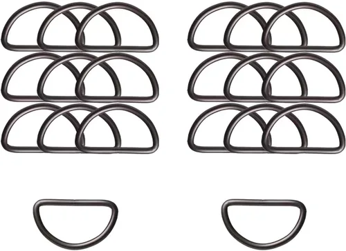 Miniatura 20 de 20 piezas de anillos en D de 1" (25mm) soldados de metal fuerte bronce semi-circular para collares de mascotas, hardware, bolsas, anillo de hebilla