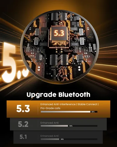 Miniatura 9 de Auriculares Bluetooth Trucker con base de carga, auriculares inalámbricos manos libres con micrófono de cancelación de ruido y botón de silencio