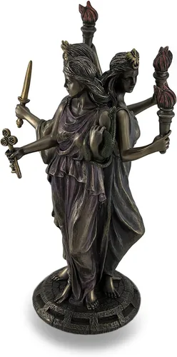 Miniatura 3 de Veronese Design s 8 1/4" alto griego triple diosa de la magia estatua de resina fundida en frío bronce antiguo acabado luna diosa escultura