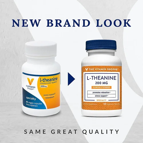 Miniatura 3 de The Vitamin Shoppe L-teanina 200 mg - Enfoque tranquilo, apoyo al estrés y relajación, aminoácidos de té verde (60 cápsulas)