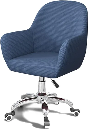 Miniatura 11 de Funda para silla de computadora de oficina, 2 piezas con brazos giratorios y respaldo curvado, funda para silla de comedor, estilo moderno