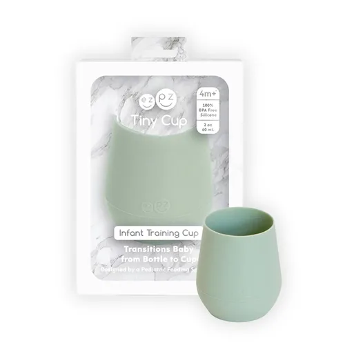 Miniatura 12 de ezpz Tiny Cup (Blush) – Taza de entrenamiento de 100% silicona para bebés – 4 meses en adelante – Diseñada por un especialista en alimentación