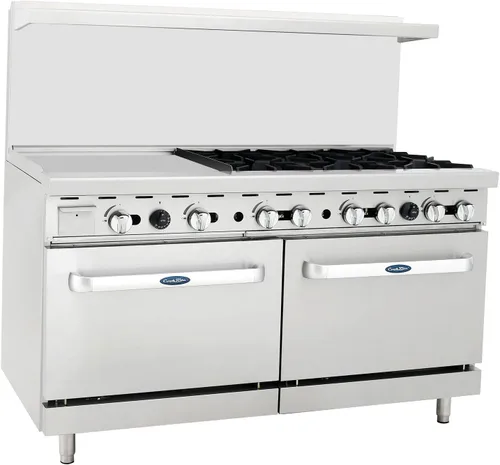 Miniatura 9 de Atosa AGR Cocina de Gas Comercial, 60.0 in Gas Range, (10) Quemadores Superior, (2) Hornos Estándares, Gas Propano (AGR-10B-LP)