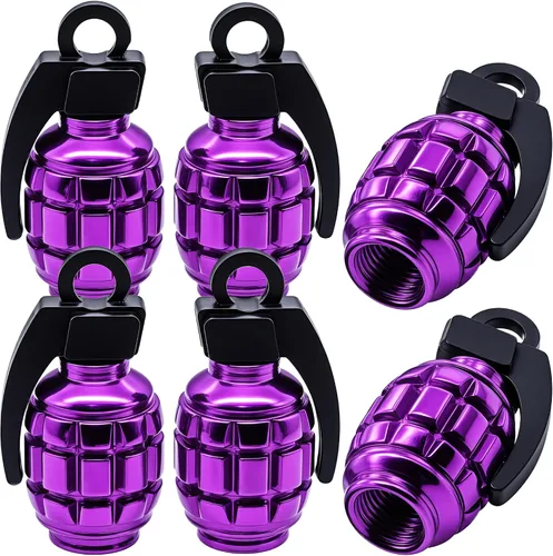Miniatura 21 de 6 tapas de válvula de neumático, cubiertas universales de válvula de neumático de aleación de aluminio para automóviles, camiones, SUV, Rojo