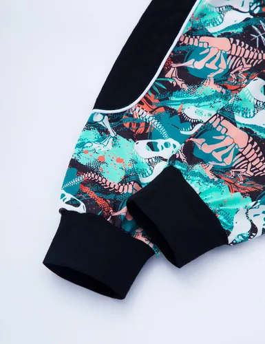 Miniatura 8 de KANGKANG Conjunto de sudadera de manga larga con estampado de letras para niños pequeños, conjunto de pantalones con estampado de dinosaurio