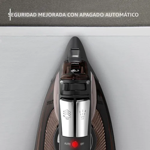 Miniatura 6 de Rowenta Plancha de Vapor para Ropa, Plancha de Vapor con Suela de Acero Inoxidable, Orificios de Microvapor, 1700 Vatios, Ligera, Apagado