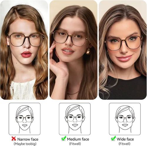 Miniatura 7 de Dollger Lentes de luz azul para mujer, de gran tamaño, cuadrado, bloqueo de luz azul, marcos grandes, pantalla de computadora, anteojos elegantes