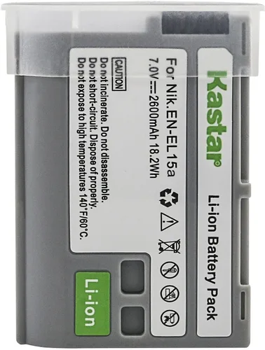 Miniatura 2 de Kastar Paquete de 1 batería de repuesto EN-EL15b / EL15a para Nikon D7000, D7100, D7200, D7500, Z 6, Z6, Z 7, Z7, Z 7 Q3, Z7Q3, 1 V1, D500, D600