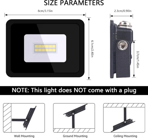 Miniatura 4 de MIHEAL Ultra delgado 10 W 20 W 30 W 50 W 100 W LED foco de luz de inundación LED lámpara de búsqueda 110 V reflectores para jardín al aire libre