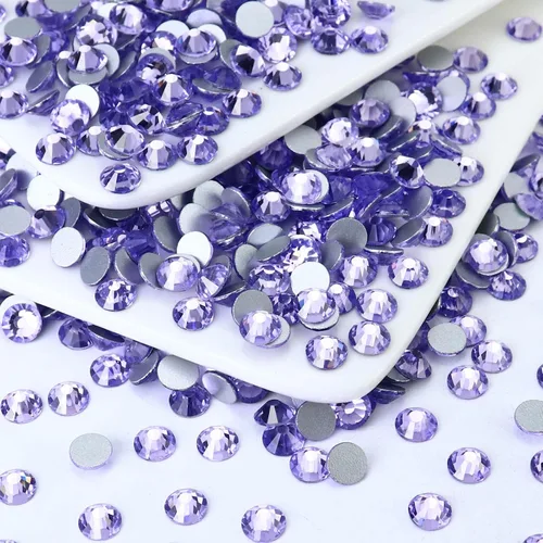 Miniatura 40 de 1440 piezas de diamantes de imitación SS20 de cristal de vidrio con parte posterior plana, gemas de cristal redondas de parte posterior plana