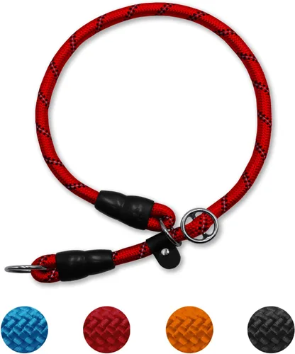 Miniatura 14 de LOS ANDES Collar para perro con tapón deslizable, gargantilla antitirones, collar martingala para perros pequeños, medianos y grandes, nailon, Negro