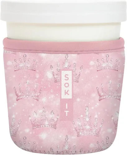 Miniatura 86 de Sok It IceCreamSok - Funda de neopreno aislada (flores abstractas, pintas de helado cónicas)
