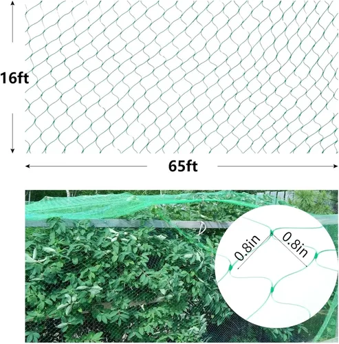 Miniatura 2 de Kikhope - Red para pájaros de 16 pies x 65 pies, red antipájaros para proteger verduras, frutas y plantas