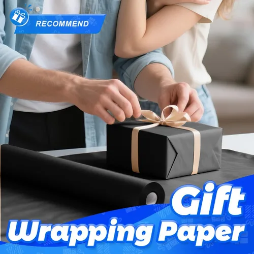 Miniatura 3 de PerkHomy - Rollo de papel de estraza para manualidades de 15 x 450 pulgadas (37.5 pies) para niños, envoltura de regalos, arte en movimiento