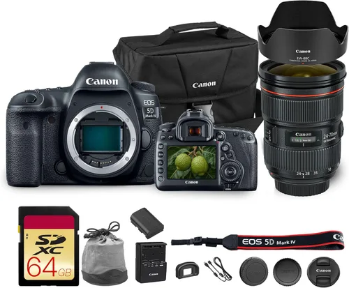 Miniatura 12 de Canon Cámara DSLR EOS 5D Mark IV de 30.4 MP de marco completo con video 4K, AF de doble píxel, Wi-Fi, GPS, cámara de fotografía profesional