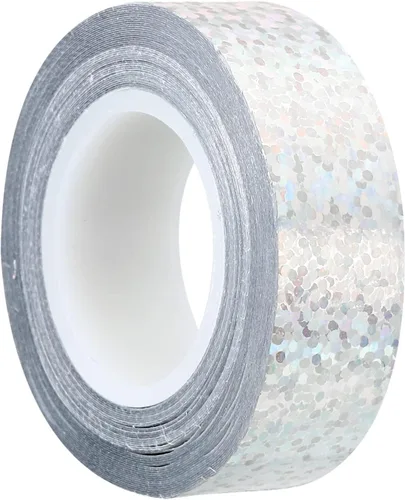 Miniatura 8 de PATIKIL Cinta brillante con purpurina de 0.591 in x 16.4 ft, 1 paquete de cintas adhesivas holográficas decorativas para manualidades, álbumes