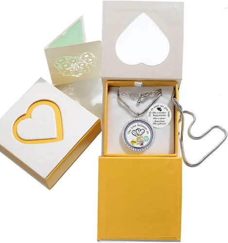 Miniatura 7 de El mejor regalo para sobrina tía, colgante de medallón de memoria flotante con dije y piedra natal para mujeres, niñas y adolescentes
