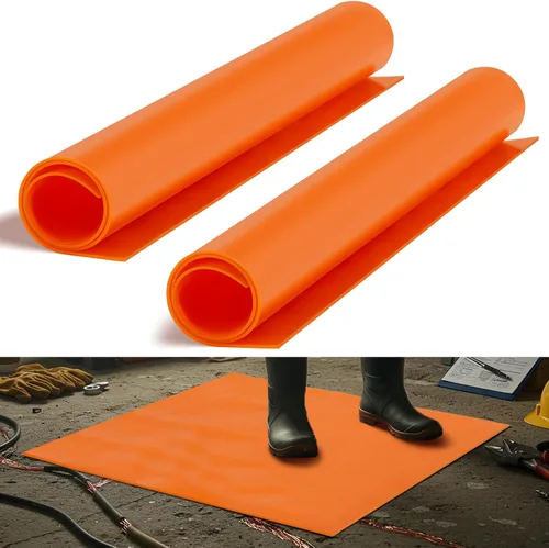 Miniatura 8 de 1 alfombrilla de goma aislada de 20 x 20 pulgadas, manta de aislamiento de alto voltaje de 1000 V, alfombrilla de goma de seguridad eléctrica