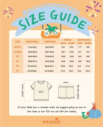 Miniatura 6 de moimoln Ropa de dormir de algodón de viscosa de bambú de alta calidad 6M-5T acanalada para bebés, niñas y niños, verano fresco
