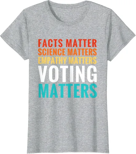 Miniatura 26 de Facts Matter Science Matters Voting Matters - Camiseta demócrata liberal, Negro, S