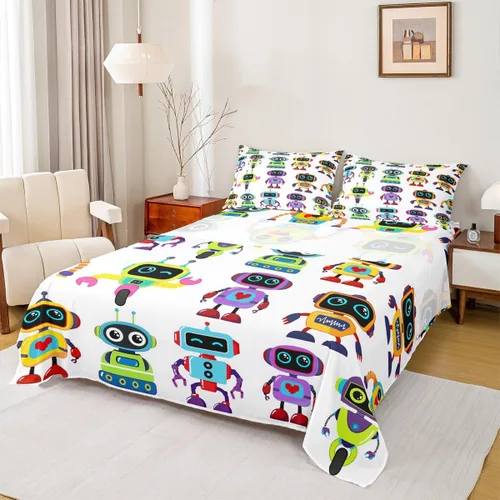 Miniatura 30 de Erosebridal Sábanas de construcción para niños, tamaño individual, excavadora, camión, juego de sábanas para niños, tractor, vehículo de tractor